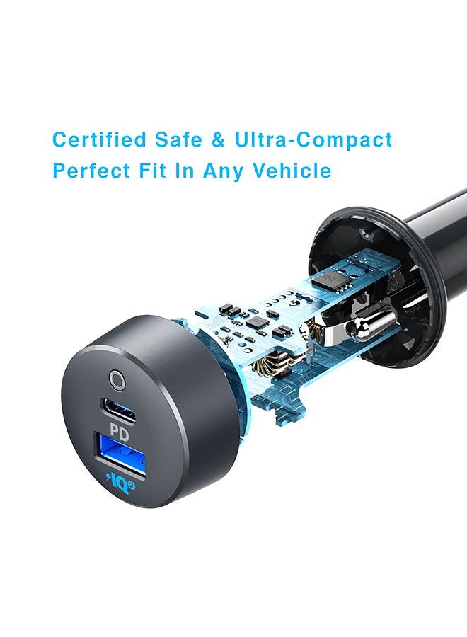 موصل طاقة باور درايف بقدرة 33 وات + محولين للسيارة مع منفذ موصل للطاقة بقدرة 18 وات لأجهزة آيباد وآيفون XS/Max/XR/X/8 - Image 4