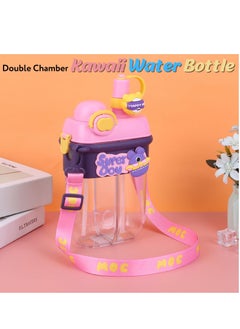 SYOSI Lovely Water Bottle with Straw, Kawaii Portable Large Capacity Bottle, 27oz/800ml Double Chamber Jug Adjustable Strap for Kids School Travel Camping Sports (White) - pzsku/Z94425215552597CE4840Z/45/_/1704628155/dea88c25-7a07-4e2d-965f-cfe0a946b270