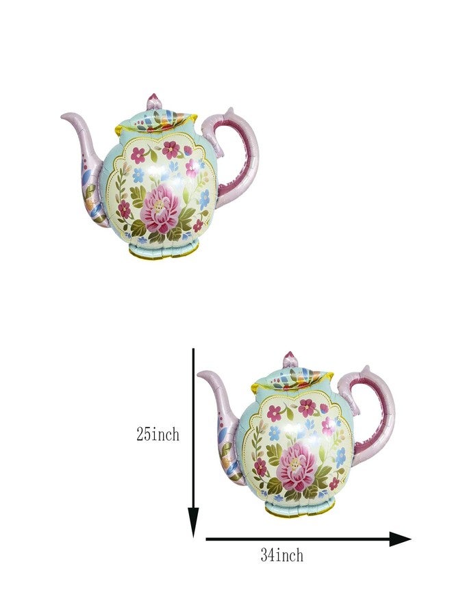 CSTYWC Teapot Foil Balloons Tea Balloon for Tea Birthday Party Decor Lets Par Garden Tea Party Decor Teapot Bay Shower Decoration Fairy Wonderland Decor - Image 2
