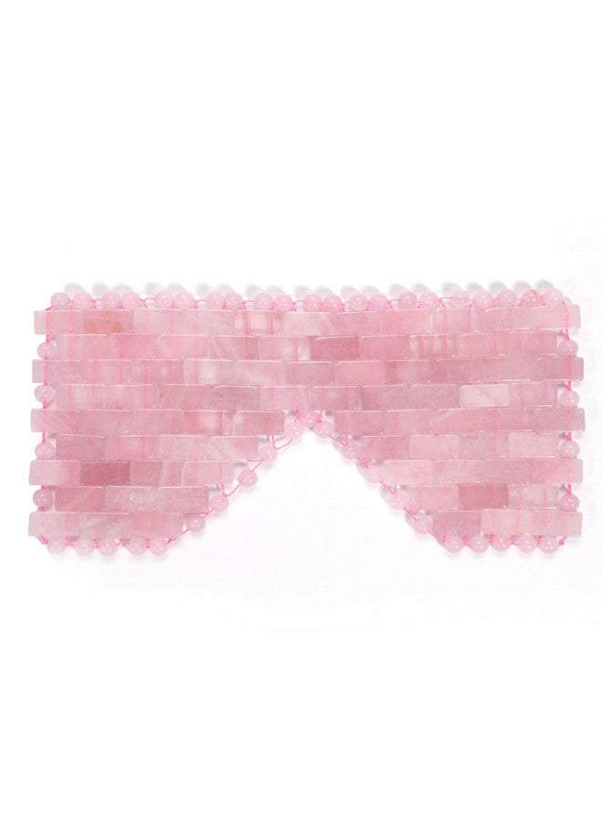 gemshan Jade Eye Mask Rose Quartz Eye Mask，Gemstone Eye Mask Anti Aging Therapy Hot Or Cold Using - Image 1
