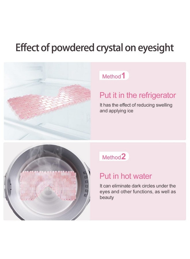 gemshan Jade Eye Mask Rose Quartz Eye Mask，Gemstone Eye Mask Anti Aging Therapy Hot Or Cold Using - Image 4