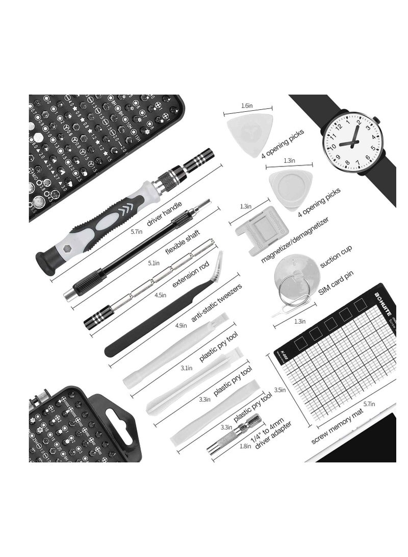 NIBEMINENT Mini Precision Screwdriver Set, 118 in 1 Magnetic Screwdriver Bit Kit, Multi-Function Stainless Steel Professional Repair Tool Kit  - Image 4