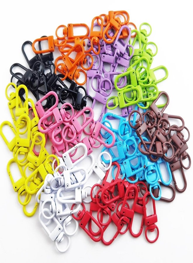 NSBELL 50PCS Colorful Metal Lobster Claw Clasps Swivel Lanyards Trigger Snap Hooks Strap with Key Rings DIY Accessories for Bag Key Chains Connector Jewelry Making, 10 Colors - Image 4