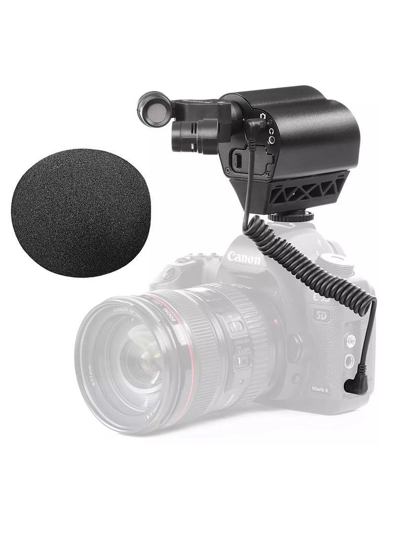 Saramonic VMIC STEREO Condenser Video Microphone with Rubberized Shockmount, High-Pass Filter, Level Control, & High-Frquency Switches, Monitoring & More - for DSLR Cameras & Camcorders  - Image 5