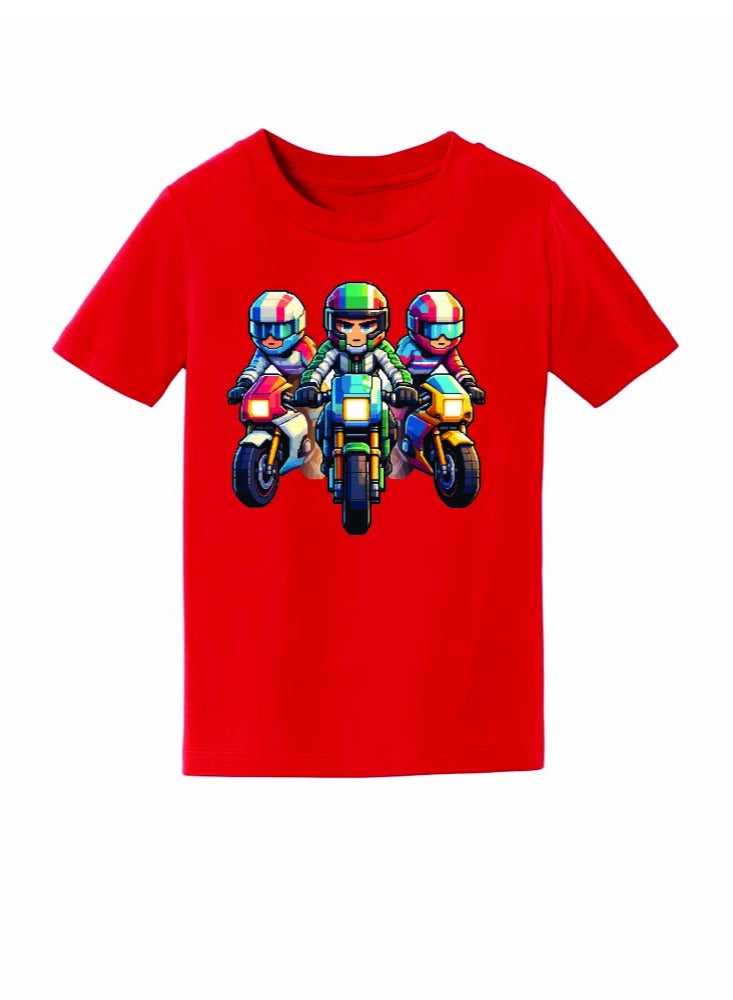 تي شيرت للأولاد برقبة دائرية - تي شيرت قصير الأكمام للألعاب عبر الإنترنت للأولاد - تي شيرت للأولاد الصغار - تي شيرت قطني مطبوع برسومات الألعاب للأولاد - Image 3