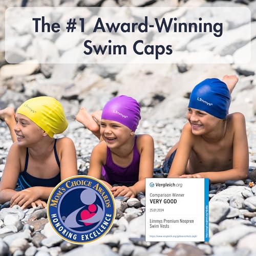 Limmys Kids Swim Cap – 100% Silicone Swim Cap for Boys and Girls – Soft, Stretchy & Comfortable Swimming Cap – Designed for Comfort & Durability - Image 3