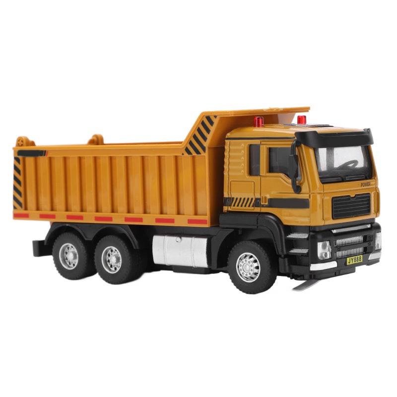 Alloy Dump Truck Toy: Zinc Alloy & Plastic Material, Durable & Safe - Flexible Lifting Bed With Sound And Light, Realistic Engineering Truck Model For Kids Over 6 Years Old, Young Engineers, Construct - Image 2