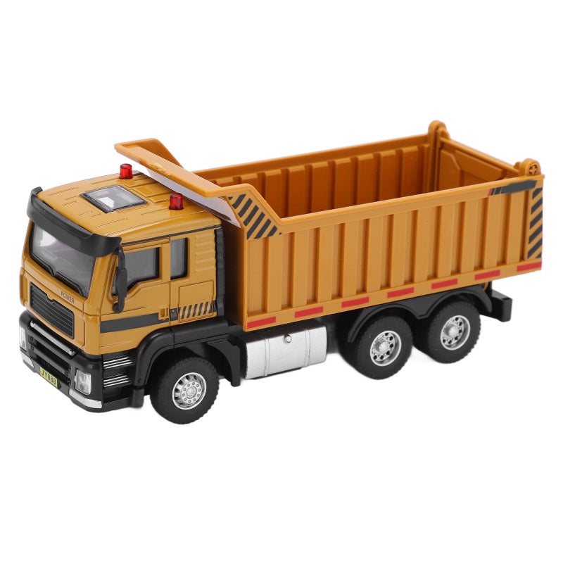 Alloy Dump Truck Toy: Zinc Alloy & Plastic Material, Durable & Safe - Flexible Lifting Bed With Sound And Light, Realistic Engineering Truck Model For Kids Over 6 Years Old, Young Engineers, Construct - Image 3