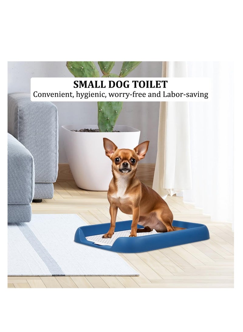 أن ان سي بيتس صينية بول للكلاب مصنوعة من البلاستيك المتين، صينية تواليت خفيفة الوزن وقوية للكلاب، 45 سم وصينية تدريب على استخدام المرحاض مع شبكة قابلة للفصل، مضادة للانزلاق، خالية من الكتلة، ومثالية للكلاب الصغيرة والمتوسطة، (أزرق) - Image 5