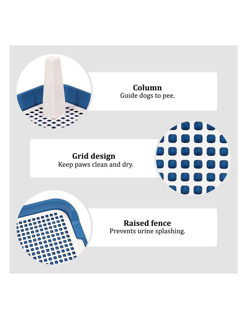أن ان سي بيتس صينية بول للكلاب مصنوعة من البلاستيك المتين، صينية تواليت خفيفة الوزن وقوية للكلاب، 45 سم وصينية تدريب على استخدام المرحاض مع شبكة قابلة للفصل، مضادة للانزلاق، خالية من الكتلة، ومثالية للكلاب الصغيرة والمتوسطة، (أزرق) - Image 4