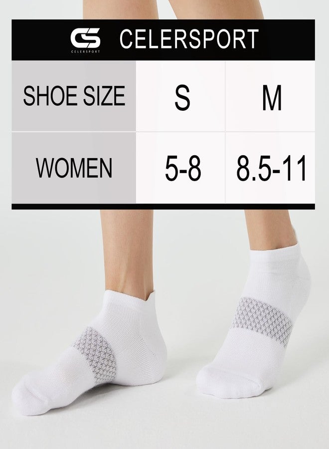 CS CELERSPORT 5 Pairs Women's Ankle Running Socks Cushioned Athletic Sport Socks with Tab, Morandi, Medium - Image 2