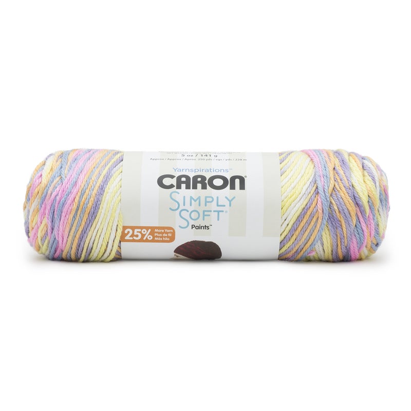 Caron Simply Soft Baby Brights Paints Yarn - 3 Pack of 141g/5oz - Acrylic - 4 Medium (Worsted) - 235 Yards - Knitting/Crochet - Image 2