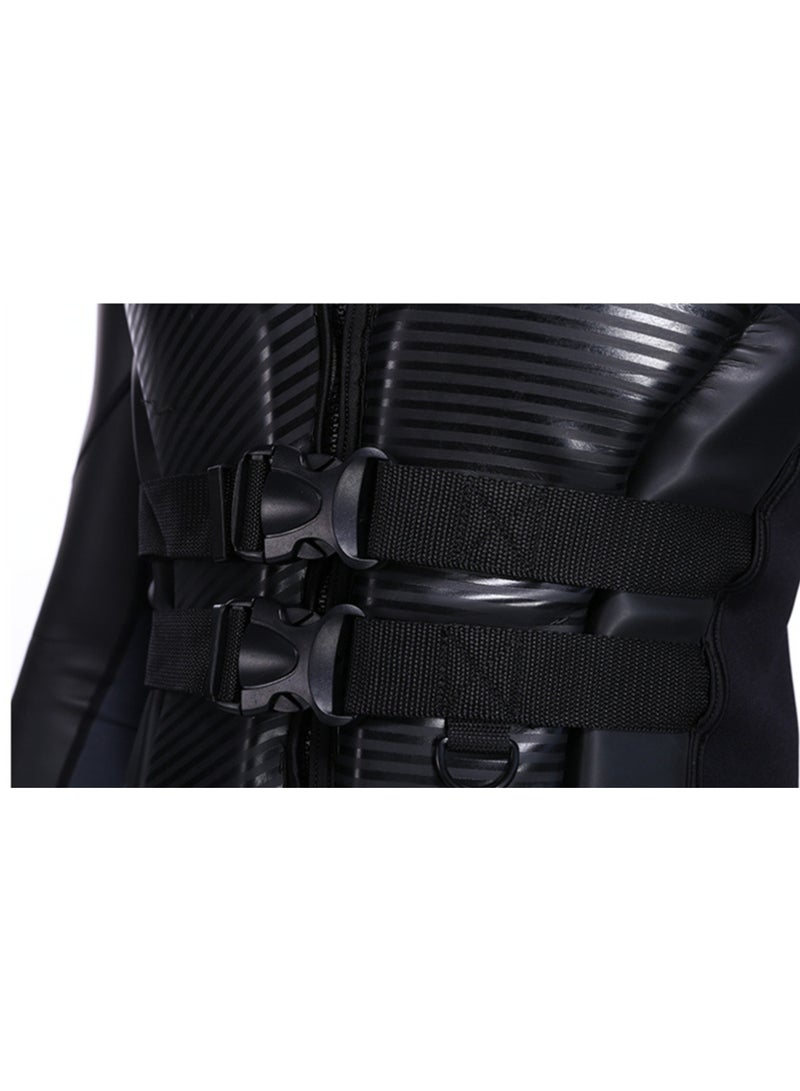 Generic Adult Life Vest For Men Women, Kayaking Water Sports Buoyancy Aid Fishing Vest For Fishing Sailing Surfing Boating Kayaking For Water Sports, Unisex Buoyancy Aid, Zip, Black - Image 3