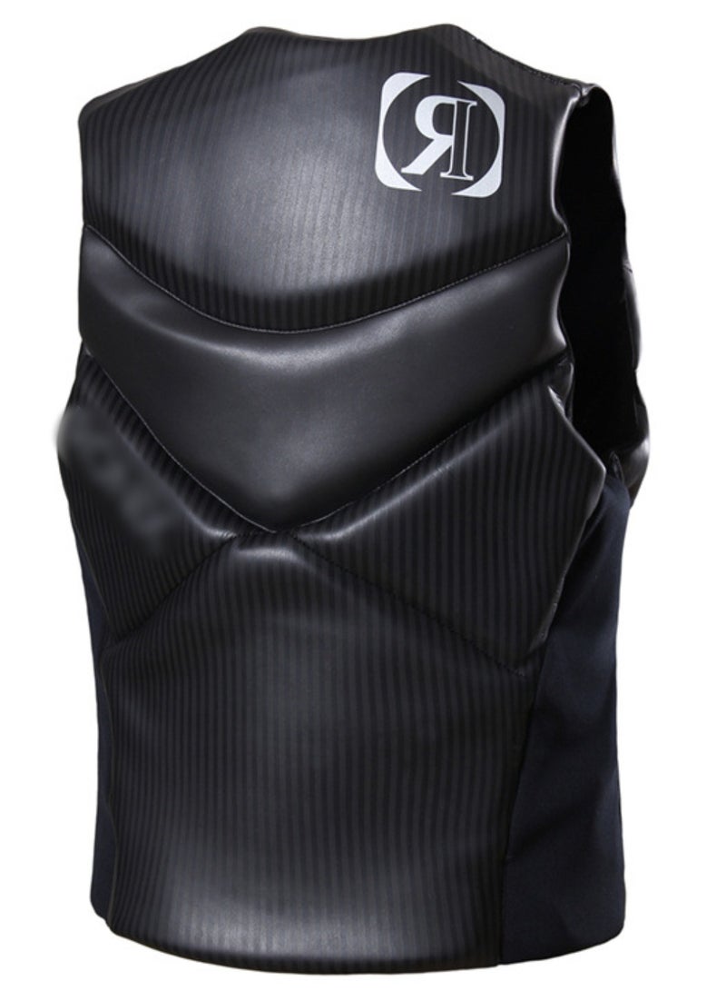 Generic Adult Life Vest For Men Women, Kayaking Water Sports Buoyancy Aid Fishing Vest For Fishing Sailing Surfing Boating Kayaking For Water Sports, Unisex Buoyancy Aid, Zip, Black - Image 2