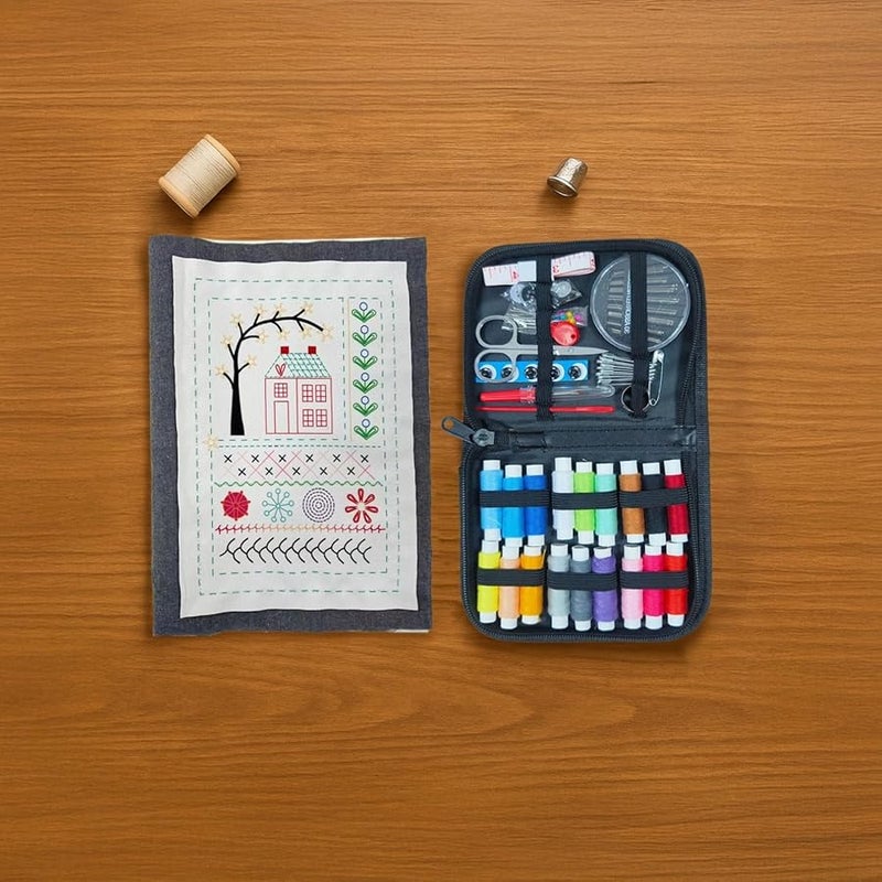 طقم تطريز الكتان للمبتدئين مع دليل إنجليزي 7.1 × 9.8 بوصة - Image 3