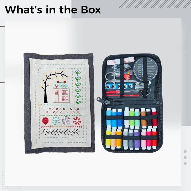 طقم تطريز الكتان للمبتدئين مع دليل إنجليزي 7.1 × 9.8 بوصة - Image 5