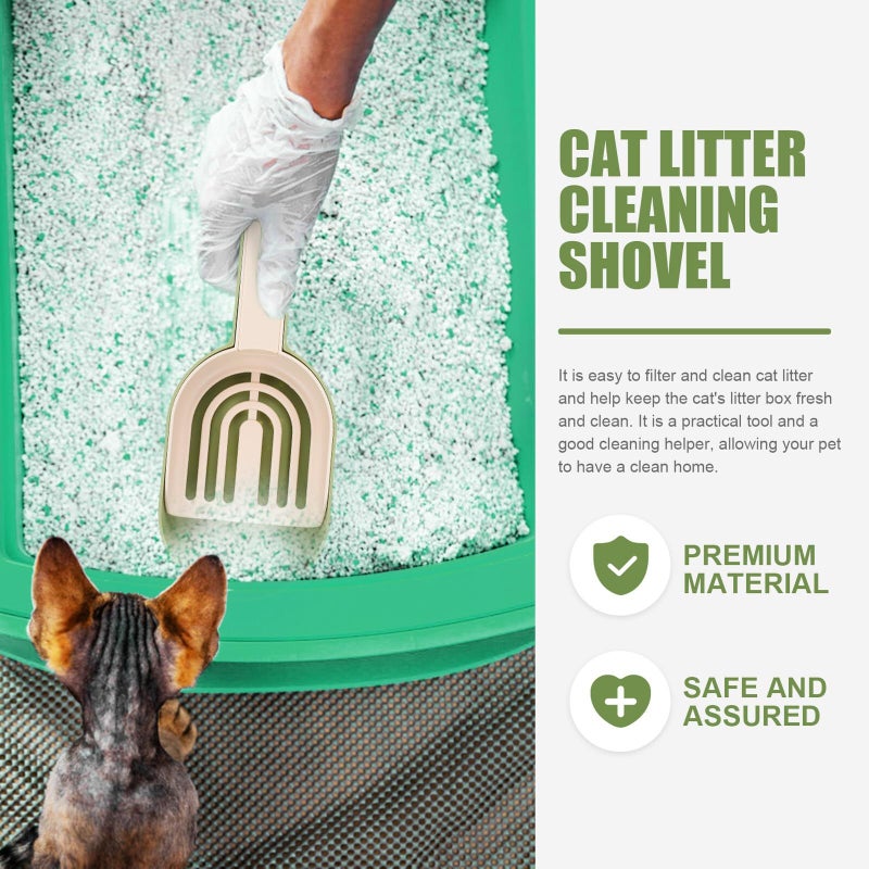YARNOO Cat Litter Scooper Multifunctional Handheld Plastic Pet Cleaning Tool Green for Home Use - Image 3