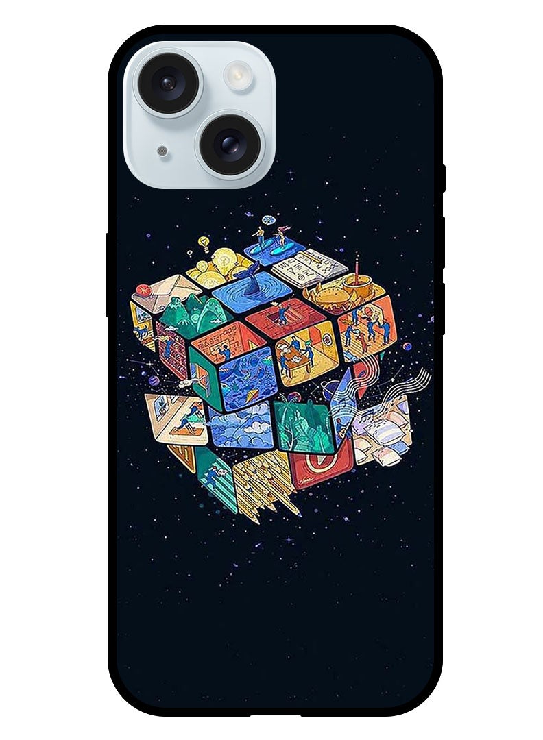 Theodor Protective Case Anti Scratch Shock Proof Bumper Cover For iPhone 15 Plus Cube - Image 1