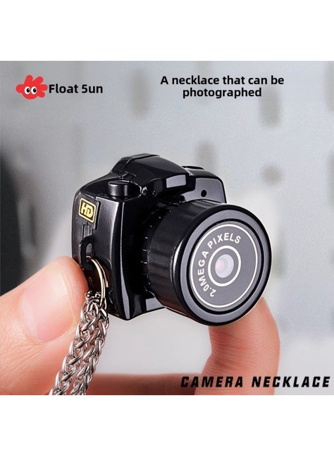 Mini Mini Small Camera Paraphernalia Photographable HD Pixel Student Party Campus Special Ccd Female-Color: Camera + Necklace + 8g Memory Card + Card Reader (can Be Transferred To Mobile Phones And Videos)  - Image 2
