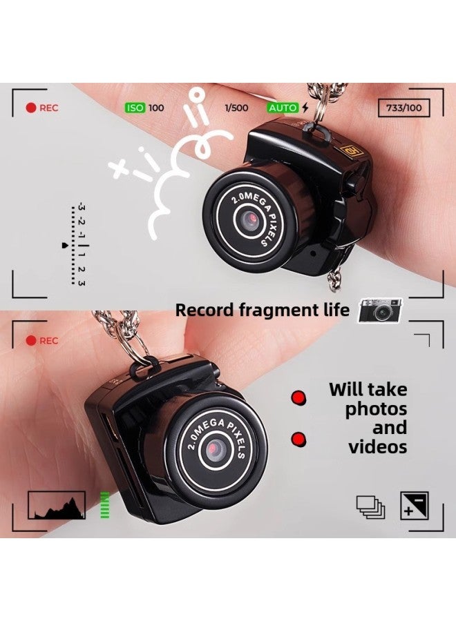 Mini Mini Small Camera Paraphernalia Photographable HD Pixel Student Party Campus Special Ccd Female-Color: Camera + Necklace + 8g Memory Card + Card Reader (can Be Transferred To Mobile Phones And Videos)  - Image 4