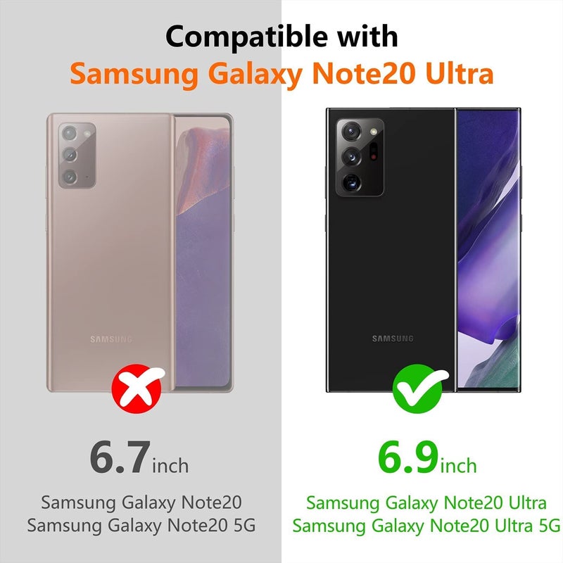 Nishtech غطاء خلفي شفاف هجين ناعم رفيع مضاد للغبار مع حماية الكاميرا لهاتف سامسونج جالاكسي نوت 20 ألترا متميز - Image 2