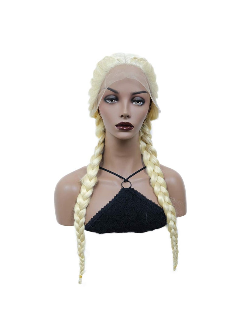 Wiginway - Wiginway Blonde Lace Front Braid Synthetic Women Popular Party Daily Wig with Baby Hair - Image 1