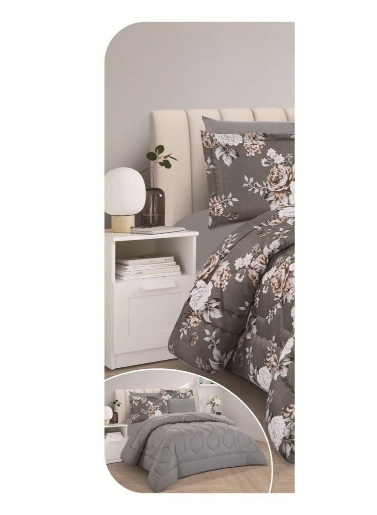 مون مفرش سرير نفرين ذو طابع وجهين  بتصميم مشجر صيفي حصري وجذاب مصنوعة من المايكروفايبر الصيفية، مقاس 230*250سم - Image 2