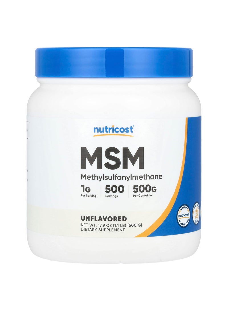 Nutricost MSM, Unflavored, 17.9 oz (500 g)