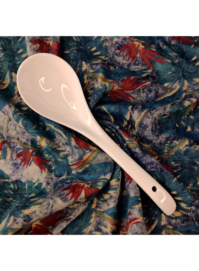 Vemlons Serving Spoon Long Handle Spoon Set, Ceramic Tableware Service Spoon (Set of 2 Pieces) - Image 3