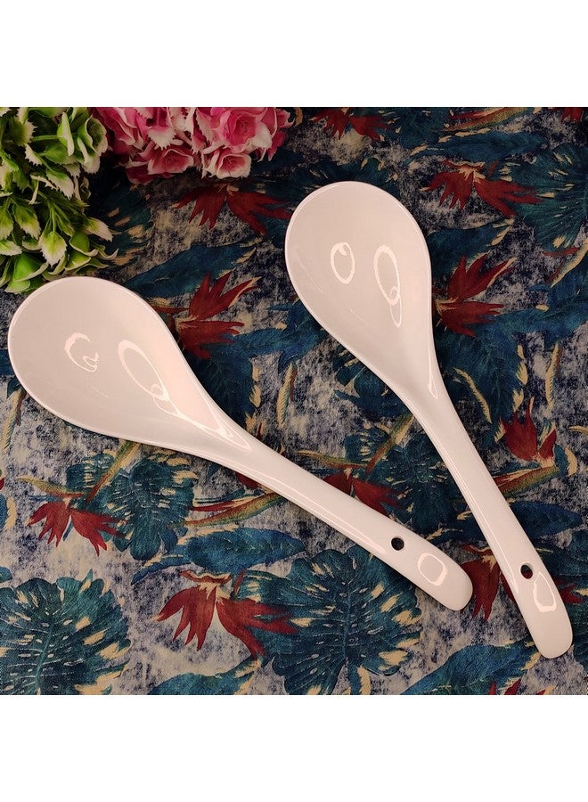 Vemlons Serving Spoon Long Handle Spoon Set, Ceramic Tableware Service Spoon (Set of 2 Pieces) - Image 1