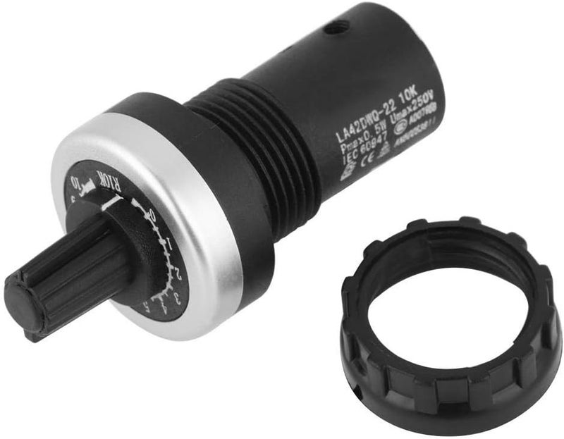 woobles 10k Potentiometer Governor Rotary Potentiometer Single Turn Carbon Film Rotary Taper Potentiometer Panel Mount VSD VFD Resistance Variable Speed Drive Potentiometer Switch - Image 3