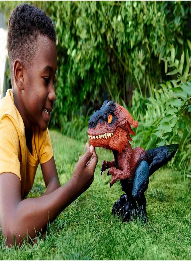 Jurassic World Dominion Uncaged Ultimate Pyroraptor Dinosaur Toy, Action Figure with Interactive Motion and Sound