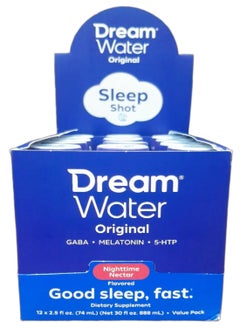 Dream Water Original Melatonin 5mg, Nighttime Nectar, 12x74ml Packaging May Vary  - Image 1