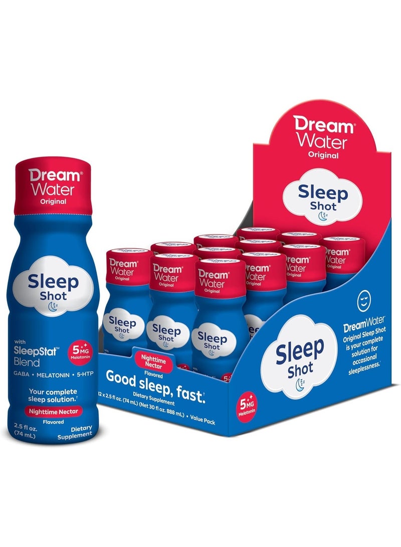 Dream Water ميلاتونين أصلي 5 ملغ، نكتار الليل، 12x74 مل قد يختلف التعبئة - Image 2