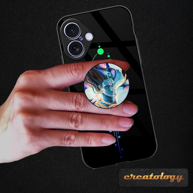 Creatology ® Case Holder Phone Grip – Compatible with Samsung, iPhone, ONEPLUS & More Phone Cases – Anti-Drop, One-Handed Use, Phone Stand (Pack of 1) (GOD) - Image 4