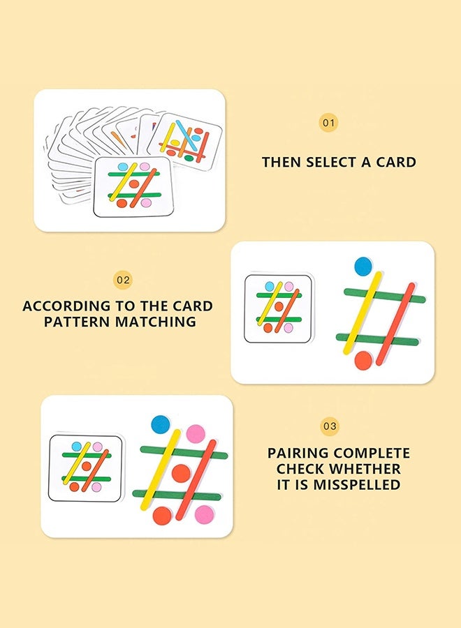 أورجنيزر ألغاز التفكير الخشبية للأطفال بألوان قوس قزح، ألغاز عصا الآيس كريم DIY، ألعاب الطاولة، تحدي مونتيسوري، إقران الأشكال، ألعاب تعليمية لإدراك الألوان - Image 2