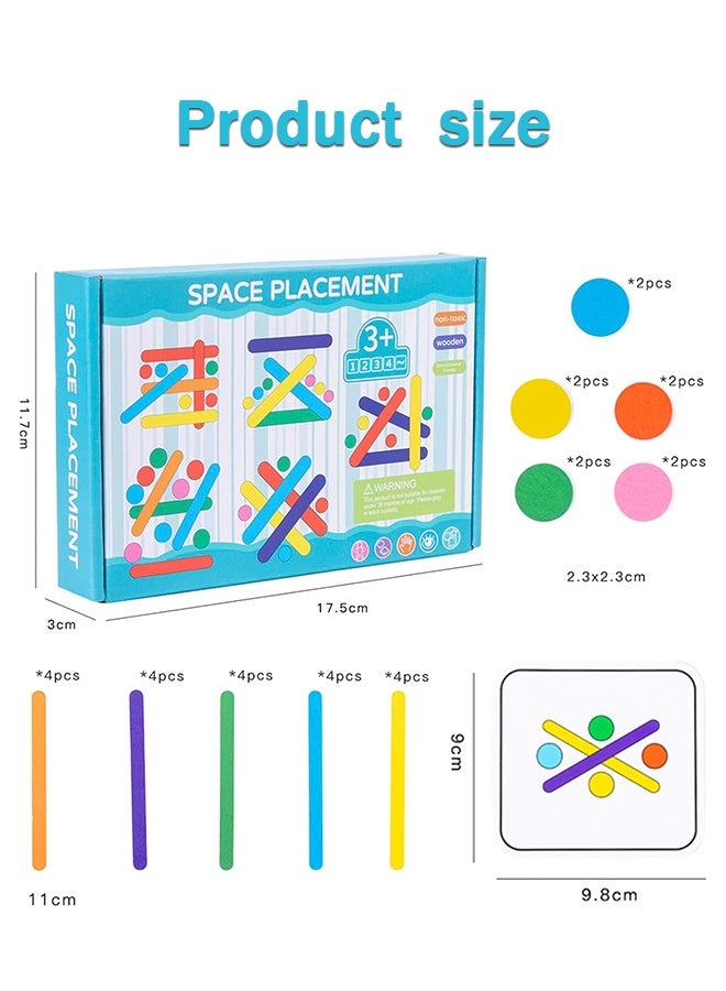 أورجنيزر ألغاز التفكير الخشبية للأطفال بألوان قوس قزح، ألغاز عصا الآيس كريم DIY، ألعاب الطاولة، تحدي مونتيسوري، إقران الأشكال، ألعاب تعليمية لإدراك الألوان - Image 5