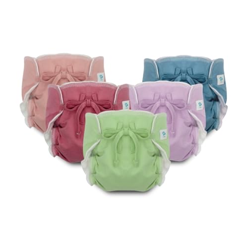 A Toddler Thing Ultra Nappies 2.0 with Dry Feel|Padded Underwear|Reusable Cotton Nappy, Langot|Double Gussets for Leak Protection|Superior Absorption|Bundle of Bottoms|6-12m|Pack of 5 - Image 1