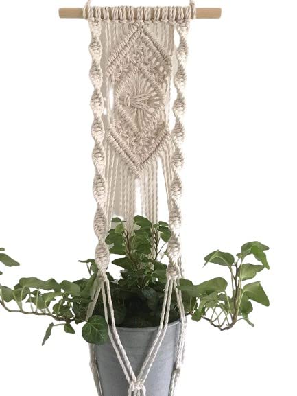 Dxyz Cotton Rope Flower Pot Holder, Ivory, 2 Pieces - Image 3