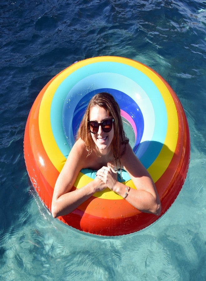 GoFloats Rainbow Party Tube Inflatable Raft - Image 2