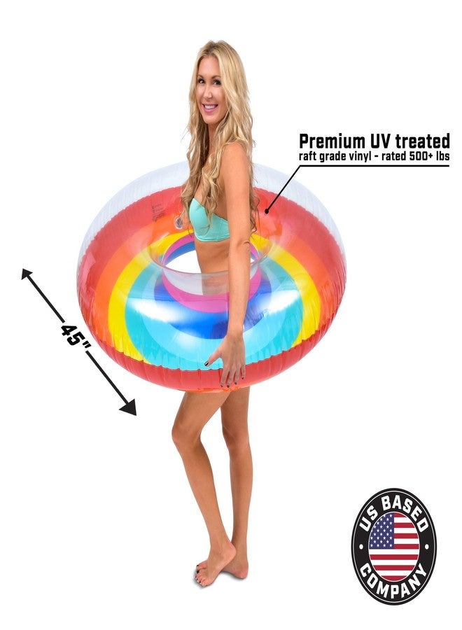 GoFloats Rainbow Party Tube Inflatable Raft - Image 5