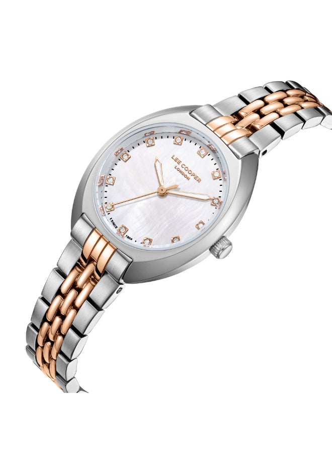 Lee Cooper Lee Cooper Women's Watch, Analog Display and Metal Strap - LC07989.420, Two Tone  - Image 3