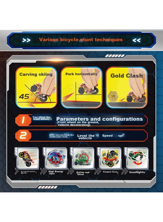 Idoon Fierce Dog Motorcycle Racing Bike, Boys' Toy, Pull-back Inertia Set, Cloud Sea Zongheng Birthday Gift - Image 4