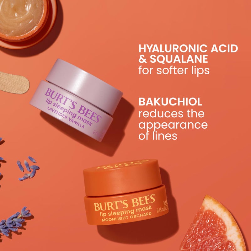 Burt's Bees Burtâ€™s Bees Stocking Stuffers, Lavender Vanilla Lip Sleeping Mask, With Hyaluronic Acid and Squalane Moisturizer To Instantly Hydrate Lips, Overnight Lip Mask, Lip Treatment Christmas Gifts, 0.45 oz. - Image 3