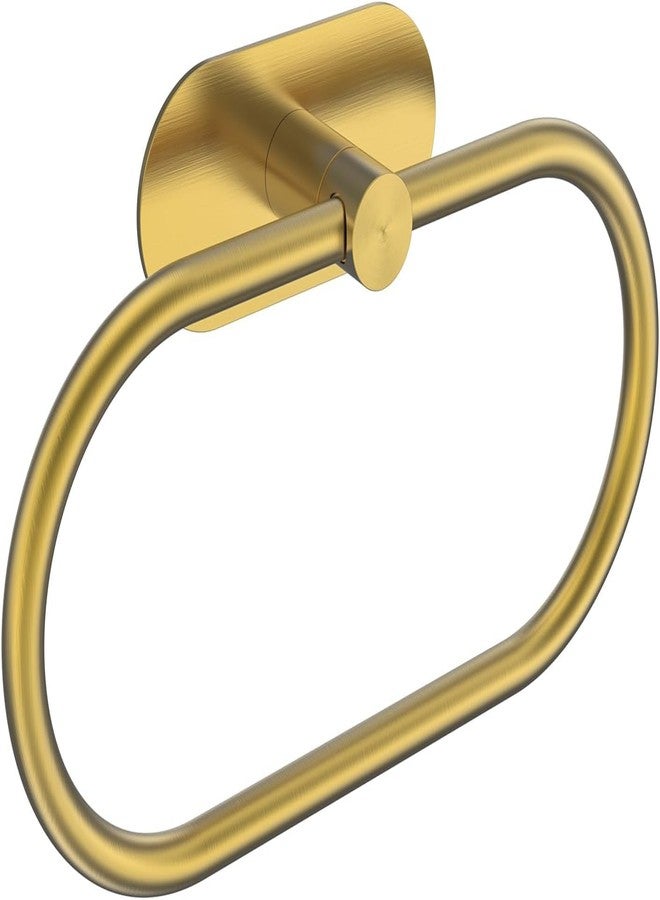 Oslen Self Adhesive Towel Holder for Bathroom Gold Finish No Drill Hand Towel Ring Stainless Steel and Zinc Alloy Self Adhesive Towel Hanger for Bath, Kitchen - Image 3