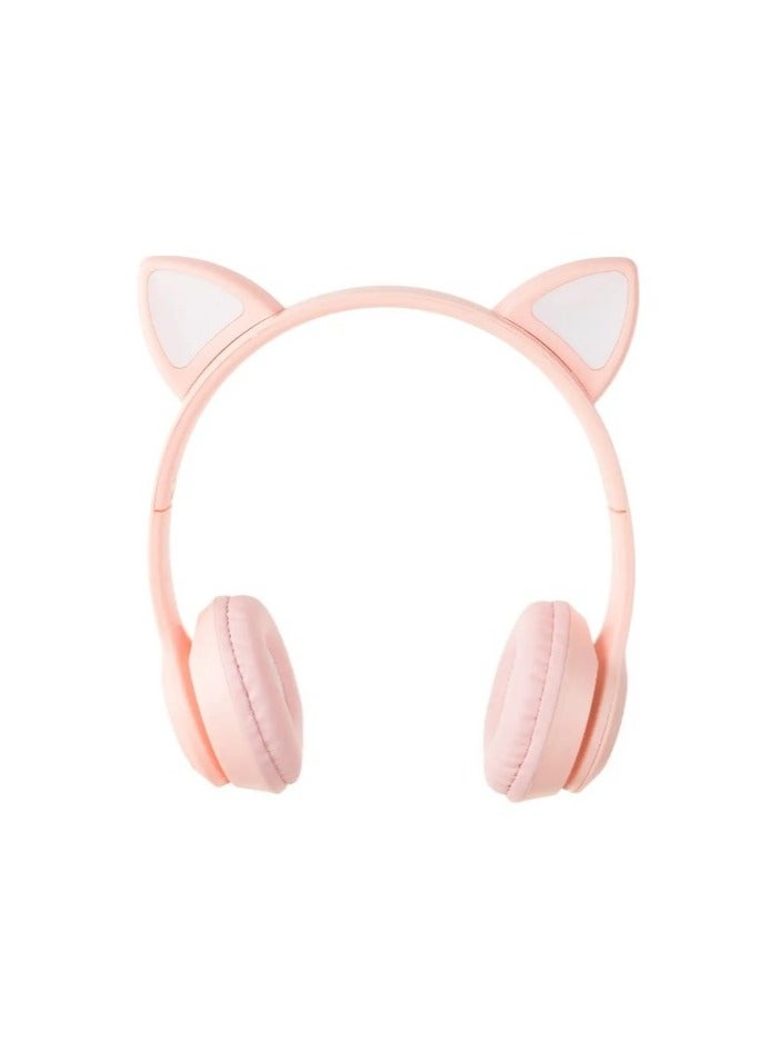 "Original P47m Wireless Bluetooth Headphones - Cute Cat-Ear Design for Girls, Compatible with iPhone and Samsung, Gaming Headset for Kids, Supports AUX, TF Card, and Radio, Perfect for Computer Use-p47m" - Image 4
