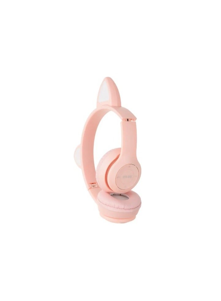 "Original P47m Wireless Bluetooth Headphones - Cute Cat-Ear Design for Girls, Compatible with iPhone and Samsung, Gaming Headset for Kids, Supports AUX, TF Card, and Radio, Perfect for Computer Use-p47m" - Image 3