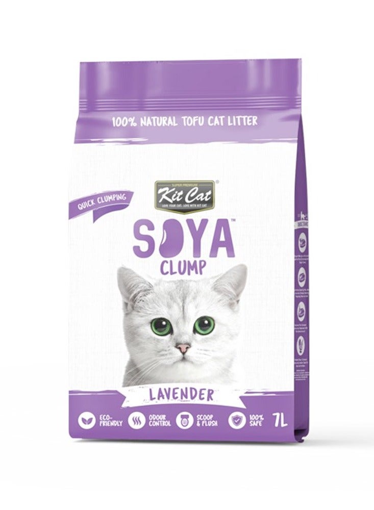 Kit Cat Soya Clump Soybean Litter – Lavender 7L - Image 1