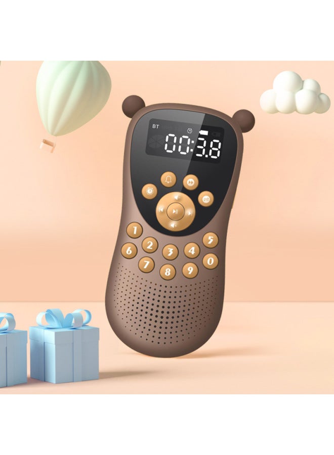 Children's Story Machine Chinese Learning Machine Intelligent Masterpiece Listening Machine High Junior High School Primary School Students-years Old-Body Color:Third Generation 32g Toddler/primary School Version (brown)-Memory Capacity:Default Items  - Image 1