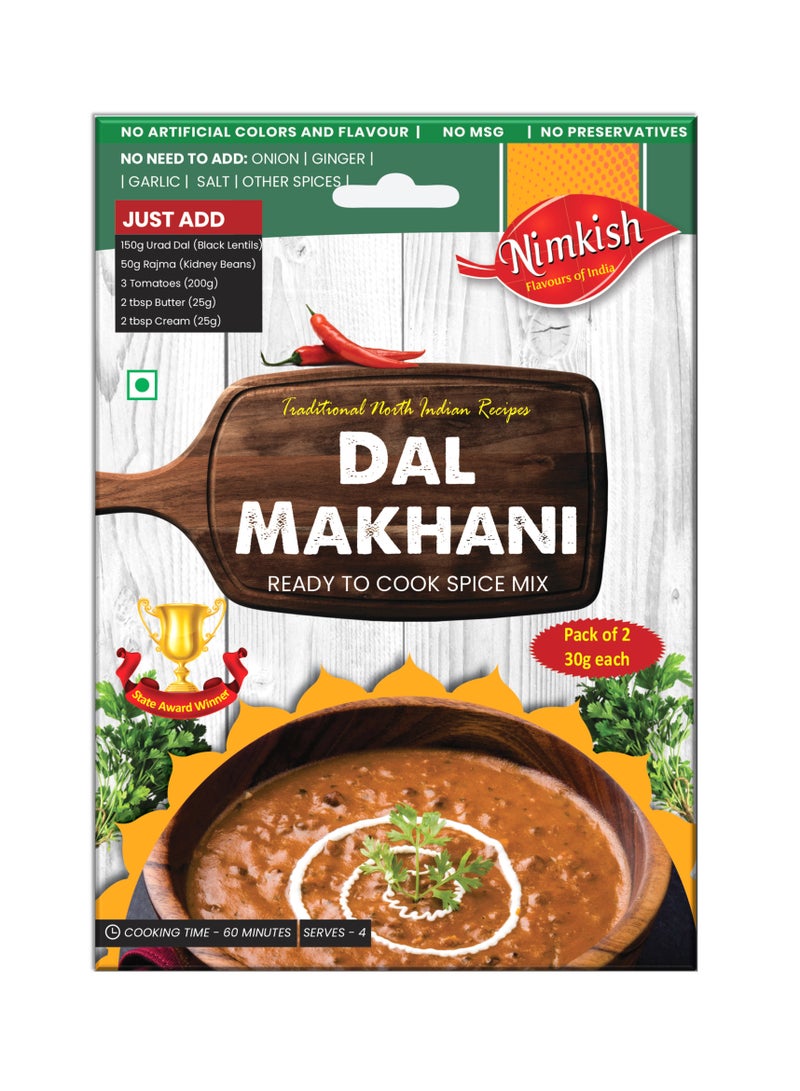 Nimkish Dal Makhani Spice Mix 30g each 60g - Image 1